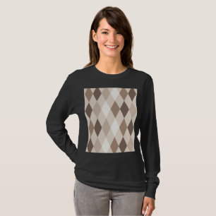 Camiseta Diamante Harlequim Bege Neutro da Terra