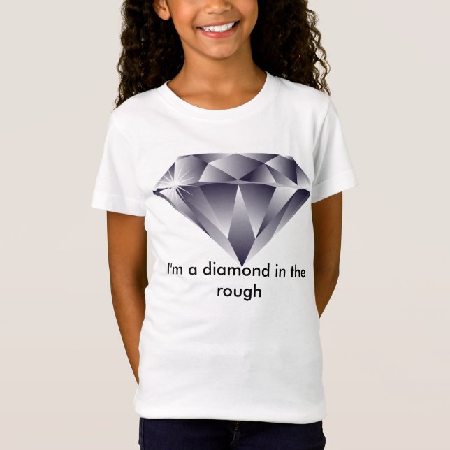 Camiseta Diamante no t-shirt áspero (Frente)