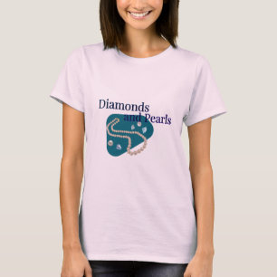 Camiseta Diamantes e Pérolas Camisa-T feminina