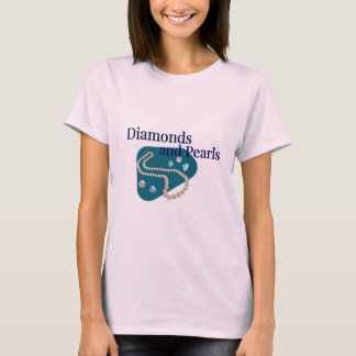 Camiseta Diamantes e Pérolas Camisa-T feminina