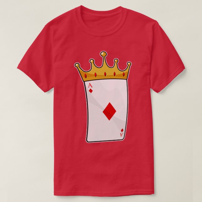 Camiseta Diamond Ace com a Coroa Rei (Frente do Design)