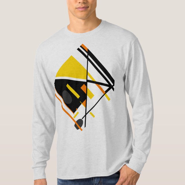 Camiseta Diamond, Design de Abstrato preto, laranja Dourado (Frente)