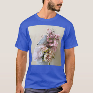 Camiseta Diamond Dove sobre flores