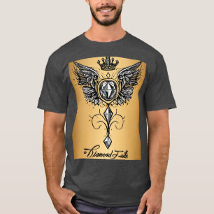 Camiseta "Diamond Faith Design T-Shirt - Único, Negrito'[