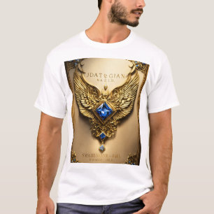 Camiseta "Diamond Fath Design T-Shirt - Única, Gráfico Negr