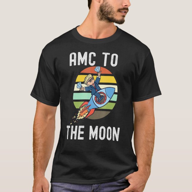 Camiseta Diamond Hands Amcwallstreetbets Amc Apes Amc to (Frente)