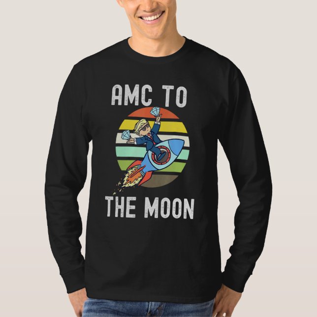 Camiseta Diamond Hands Amcwallstreetbets Amc Apes Amc to (Frente)