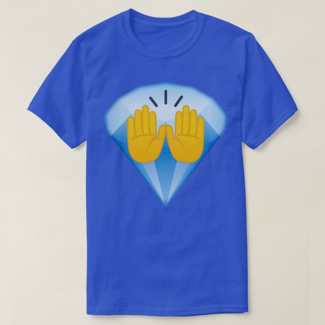 Camiseta Diamond Hands Emoji (Frente do Design)