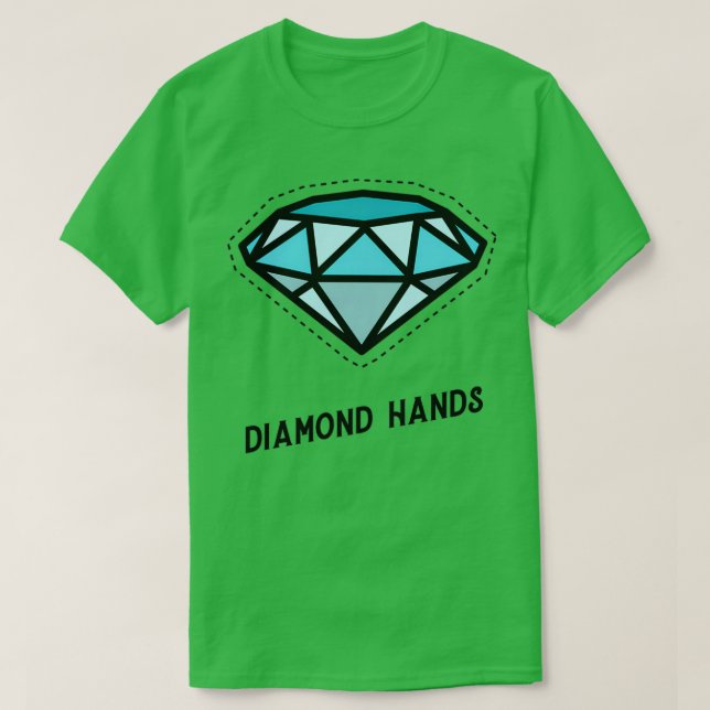 Camiseta Diamond Hands Stock Market to the moon 17 (Frente do Design)