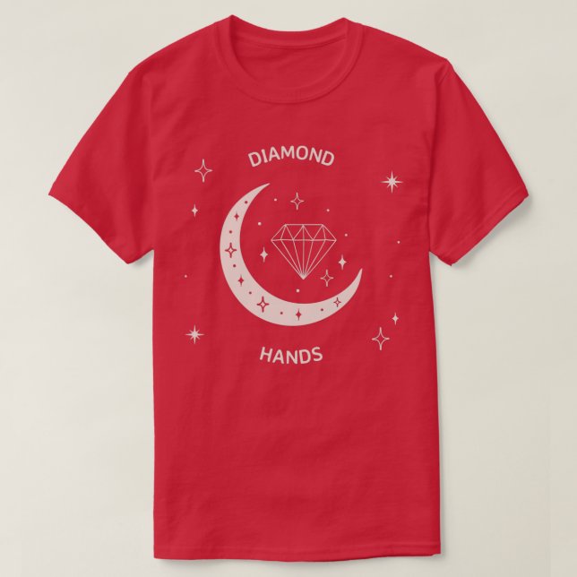 Camiseta Diamond Hands Stock Market to the moon 26 (Frente do Design)