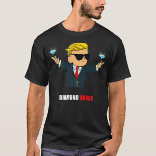Camiseta Diamond Hands Wall Street Bets Vão Para A Lua Tee