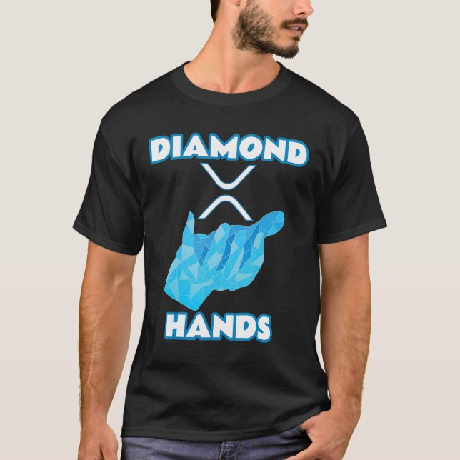 Camiseta Diamond Mãos Ripple Xrp Crypto Cryptocurrency (Frente)