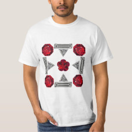 Camiseta Diamond Ruby Gemstone Art, Red