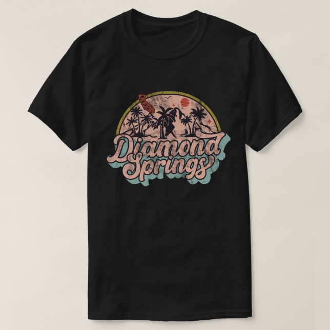 Camiseta Diamond Springs, Califórnia (Frente do Design)
