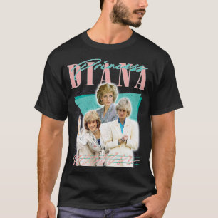 Camiseta Diana Retro 80s Trabalho de arte do ventilador