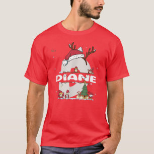 Camiseta Diane Christmas Shirt w Diane Name para xmas engra