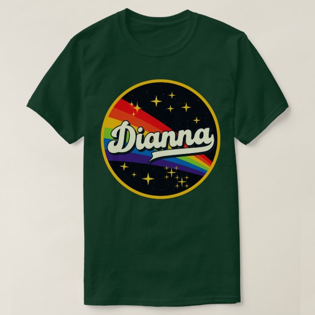 Camiseta Dianna Rainbow No Space Vintage Style (Frente do Design)