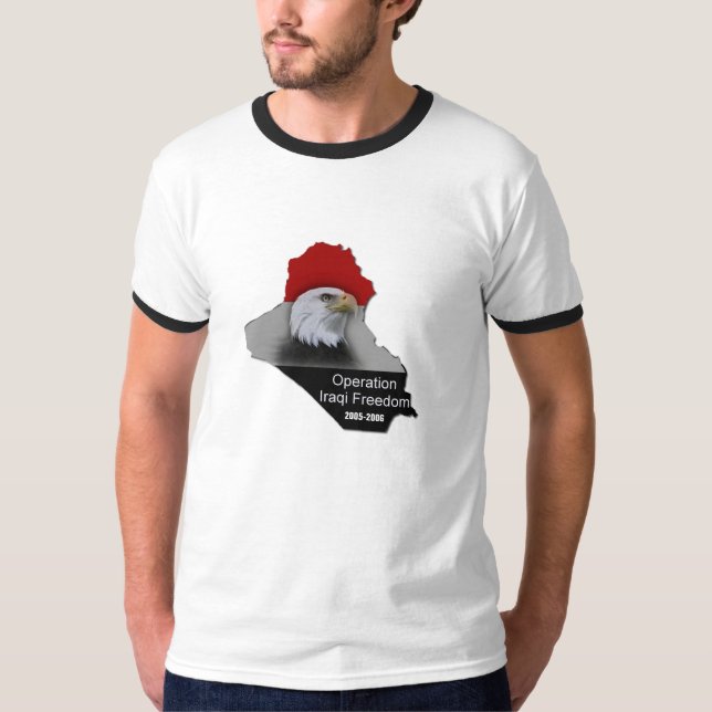Camiseta Dianteiro da liberdade iraquiana da operação e (Frente)