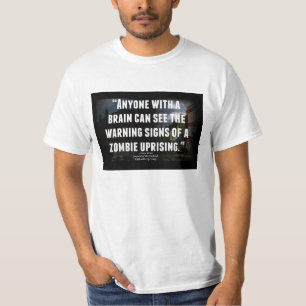 Camiseta Diário do vivo: Tshirt das citações do zombi