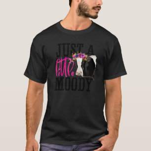 Camiseta Diário Floral Vaca Apenas Novilha Mal-Humorada Vac