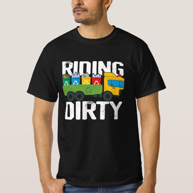 Camiseta Diário Sujo de Lixo Lixeira Cos de Reciclagem de C (Frente)