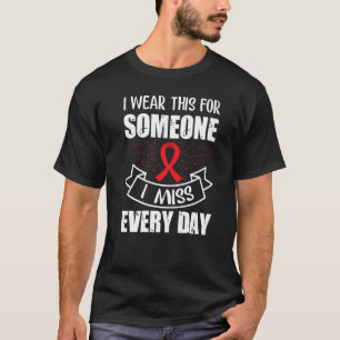 Camiseta Dias Ausentes Fita Vermelha Fita Hiv Aids Positivo