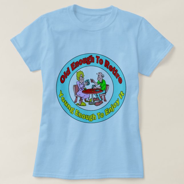 Camiseta Dias da aposentadoria (Frente do Design)