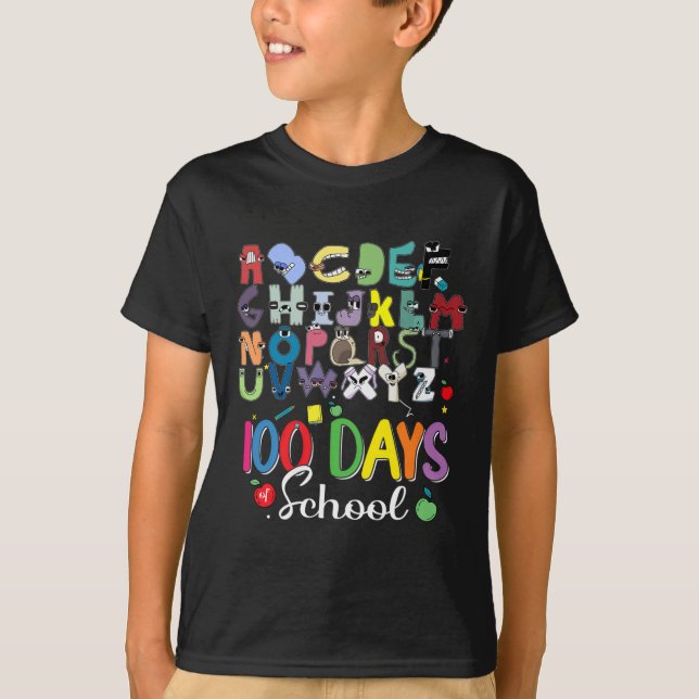 Camiseta Dias de Alfabeto Escolar Lore Abc's School Costume (Frente)