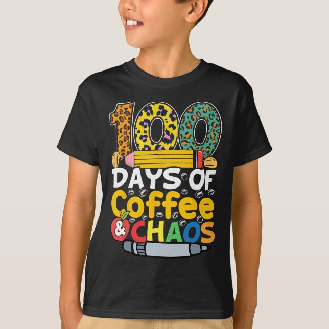 Camiseta Dias De Café E Estudantes De Caos Professores 100  (Frente)