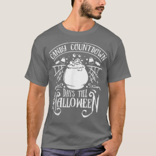Camiseta Dias de Contagem de Doces até Trick ou Tratar Hall