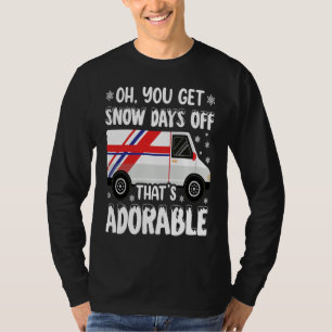 Camiseta Dias de Neve Feriado Correio Trabalhador Postal Ca