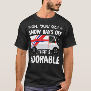 Camiseta Dias de Neve Fora do Posto Postal Trabalhador Não