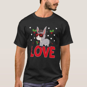 Camiseta Dias de os namorados adoram mulheres animais burra