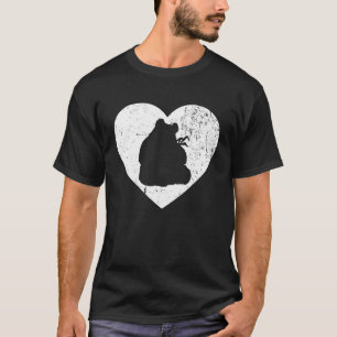 Camiseta Dias de os namorados de animais com coração branco