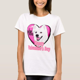 Camiseta Dias de os namorados de cães esquimó americanos