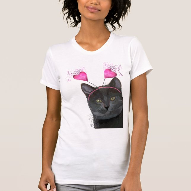 Camiseta Dias de os namorados de Gato Negro (Frente)
