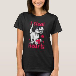 Camiseta Dias de os namorados Engraçados Dinossauro T-Rex L