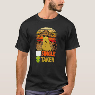 Camiseta Dias de os namorados OVNI De solteiro Ou Alienígen