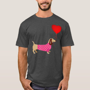 Camiseta Dias de os namorados Weiner Daschund Doxie no Vest