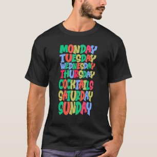 Camiseta Dias de semana Trabalho Segunda Quarta Sexta Coque