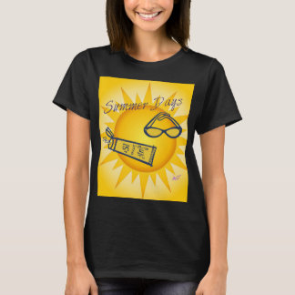 Camiseta Dias de Verão Marinho de sol Topo do Tanque azul