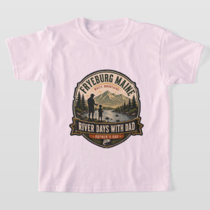 Camiseta Dias dos Pais à Beira do Rio em Fryeburg Maine