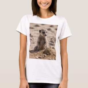 Camiseta "Dias Ensolarados: Aventura na Praia do Bebê Meerk
