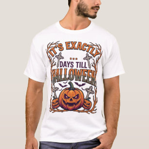 Camiseta Dias Exatos Até o Dia das Bruxas Jack Lantern Morc