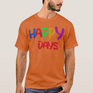 Camiseta dias felizes família dos anos 80