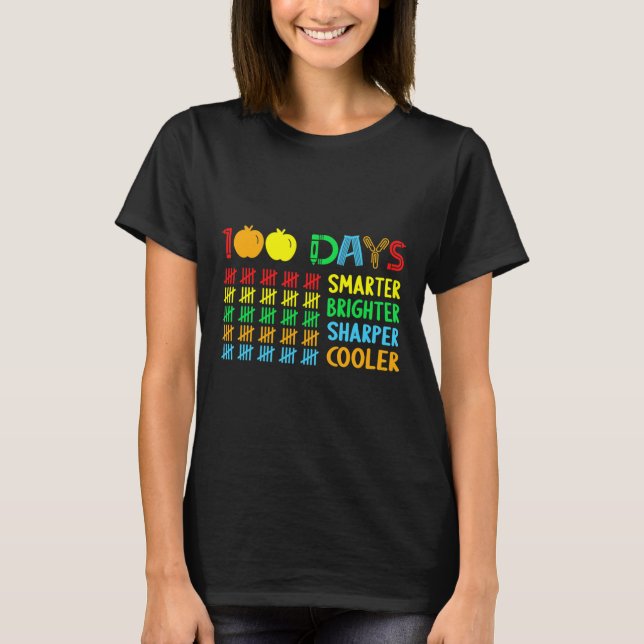 Camiseta Dias Mais Inteligentes Mais Inteligentes 100 Dias  (Frente)