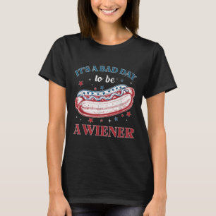 Camiseta Dias Maus Hotdog Wiener 4 de julho Independência P