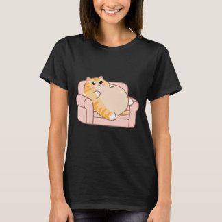 Camiseta Dias Preguiçosos com Meu Gato