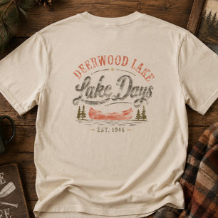 Camiseta Dias Rústicos no Lago Deerwood Canoa Vintage