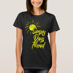 Camiseta Dias Úteis À Frente Desenho Amarelo Do Sol E Verão
